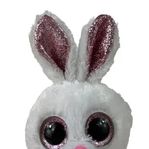 Ty Toys Tysilk Slippers Easter Pink Glitter Bunny Slippers